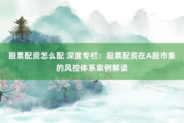 股票配资怎么配 深度专栏：股票配资在A股市集的风控体系案例解读